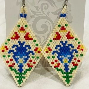 Colorful Beaded Dutch colored earrings